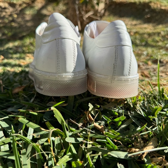 AGL Sport Low Tops white leather clear sole sneakers 35 US 5 - Picture 2 of 8